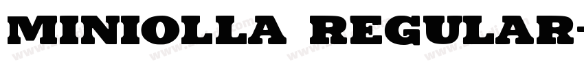miniolla regular字体转换